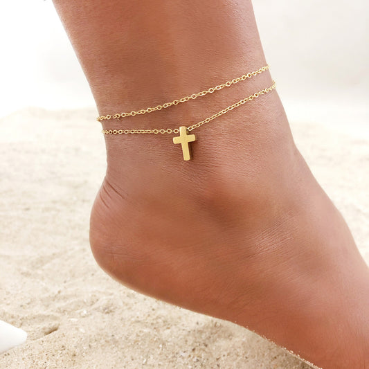 Cross Stainless Steel Anklet